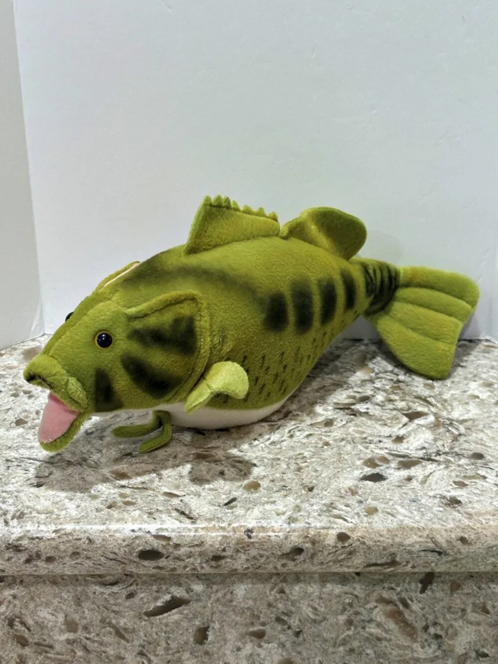 Bass Pro Shops Largemouth Bass Plush 14 Inch Stuffed Animal Realistic Green Fish